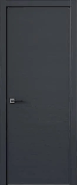 Межкомнатная дверь Tivoli А-2, цвет - Графитово-серая эмаль по шпону (RAL 7024), Без стекла (ДГ)