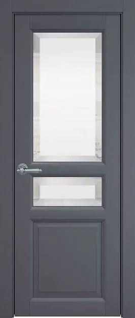 Межкомнатная дверь Imperia-R, цвет - Графитово-серая эмаль (RAL 7024), Со стеклом (ДО)