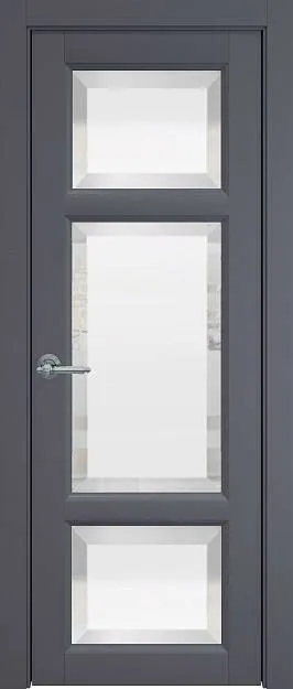 Межкомнатная дверь Siena, цвет - Графитово-серая эмаль (RAL 7024), Со стеклом (ДО)
