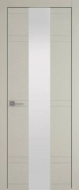 Межкомнатная дверь Tivoli Ж-4, цвет - Серо-оливковая эмаль по шпону (RAL 7032), Со стеклом (ДО)