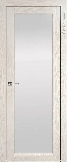 Межкомнатная дверь Sorrento-R Б4, цвет - Белый ясень (nano-flex), Со стеклом (ДО)