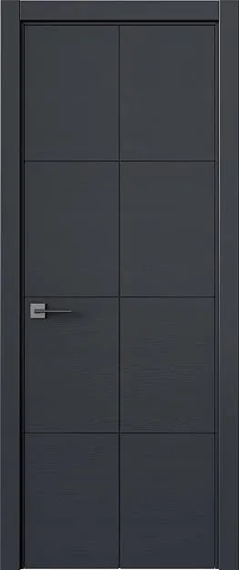 Межкомнатная дверь Tivoli Л-2, цвет - Графитово-серая эмаль по шпону (RAL 7024), Без стекла (ДГ)