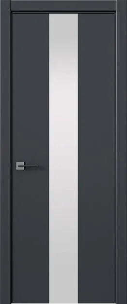 Межкомнатная дверь Tivoli Ж-5, цвет - Графитово-серая эмаль (RAL 7024), Со стеклом (ДО)