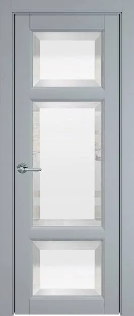 Межкомнатная дверь Siena, цвет - Серебристо-серая эмаль (RAL 7045), Со стеклом (ДО)