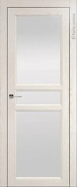Межкомнатная дверь Sorrento-R Е2, цвет - Белый ясень (nano-flex), Со стеклом (ДО)