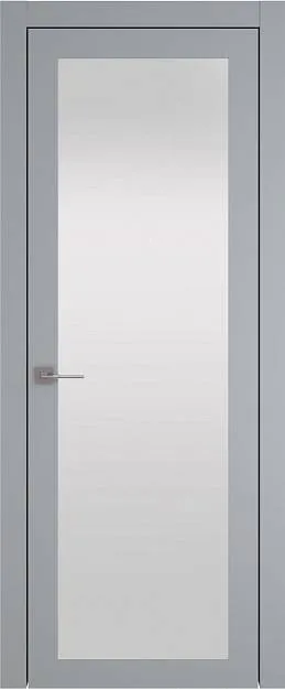 Межкомнатная дверь Tivoli З-2, цвет - Серебристо-серая эмаль (RAL 7045), Со стеклом (ДО)