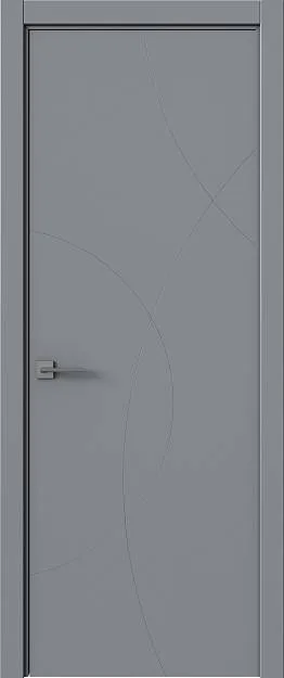 Межкомнатная дверь Tivoli Б-5, цвет - Серебристо-серая эмаль (RAL 7045), Без стекла (ДГ)