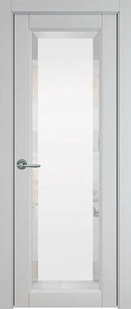Межкомнатная дверь Domenica, цвет - Лайт-грей ST, Со стеклом (ДО)