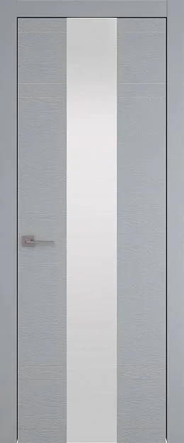 Межкомнатная дверь Tivoli Ж-4, цвет - Серебристо-серая эмаль по шпону (RAL 7045), Со стеклом (ДО)