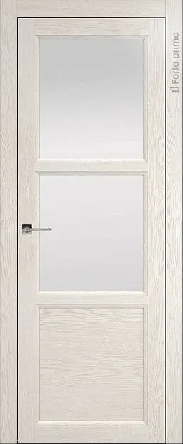 Межкомнатная дверь Sorrento-R Б2, цвет - Белый ясень (nano-flex), Со стеклом (ДО)
