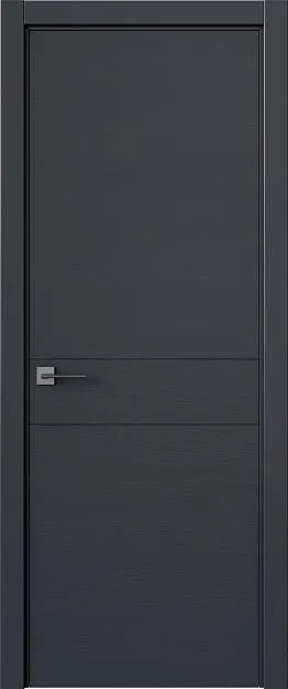 Межкомнатная дверь Tivoli И-2, цвет - Графитово-серая эмаль по шпону (RAL 7024), Без стекла (ДГ)