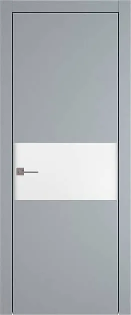 Межкомнатная дверь Tivoli Е-4, цвет - Серебристо-серая эмаль (RAL 7045), Без стекла (ДГ)