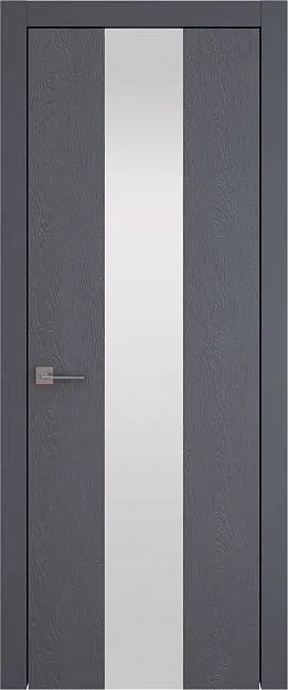 Межкомнатная дверь Tivoli Ж-1, цвет - Графитово-серая эмаль по шпону (RAL 7024), Со стеклом (ДО)