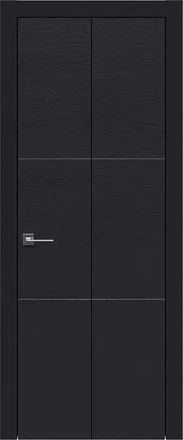 Межкомнатная дверь Tivoli В-2 Книжка, цвет - Черная эмаль по шпону (RAL 9004), Без стекла (ДГ)
