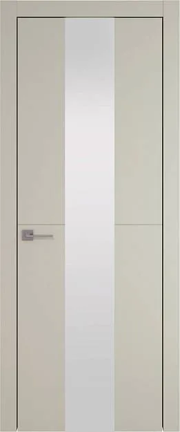 Межкомнатная дверь Tivoli Ж-3, цвет - Серо-оливковая эмаль (RAL 7032), Со стеклом (ДО)
