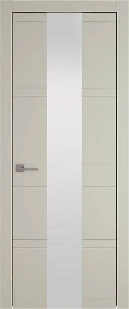 Межкомнатная дверь Tivoli Ж-2, цвет - Серо-оливковая эмаль (RAL 7032), Со стеклом (ДО)