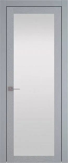 Межкомнатная дверь Tivoli З-4, цвет - Серебристо-серая эмаль по шпону (RAL 7045), Со стеклом (ДО)