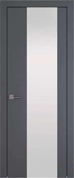 Межкомнатная дверь Tivoli Е-1, цвет - Антрацит ST, Со стеклом (ДО)