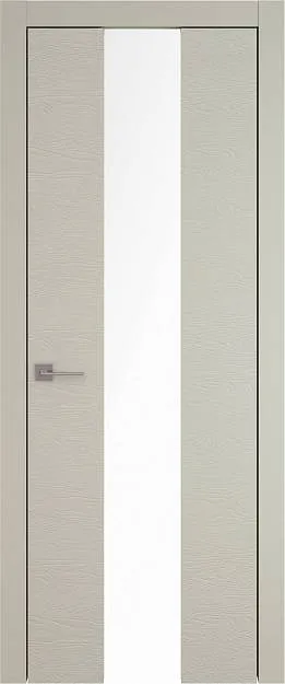 Межкомнатная дверь Tivoli Ж-5, цвет - Серо-оливковая эмаль по шпону (RAL 7032), Со стеклом (ДО)