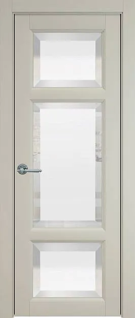 Межкомнатная дверь Siena, цвет - Серо-оливковая эмаль (RAL 7032), Со стеклом (ДО)
