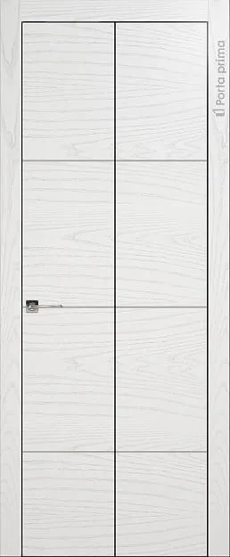 Межкомнатная дверь Tivoli Г-2 Книжка, цвет - Белый ясень (nano-flex), Без стекла (ДГ)