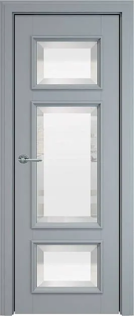 Межкомнатная дверь Siena LUX, цвет - Серебристо-серая эмаль (RAL 7045), Со стеклом (ДО)