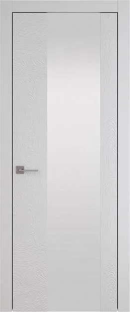 Межкомнатная дверь Tivoli Е-1, цвет - Серая эмаль по шпону (RAL 7047), Со стеклом (ДО)