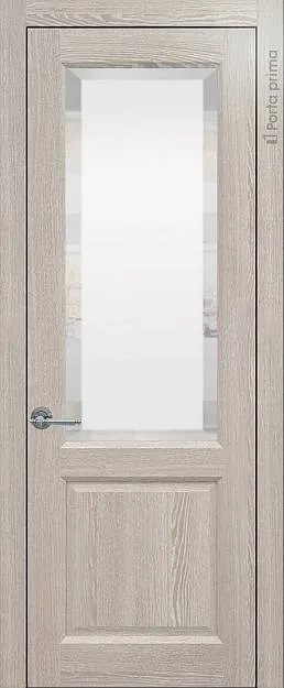 Межкомнатная дверь Dinastia, цвет - Серый дуб, Со стеклом (ДО)