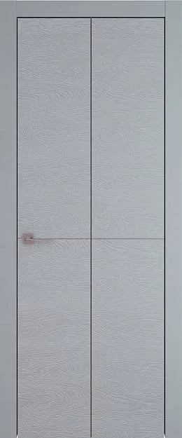 Межкомнатная дверь Tivoli Б-2 Книжка, цвет - Серебристо-серая эмаль по шпону (RAL 7045), Без стекла (ДГ)