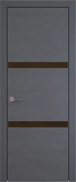 Межкомнатная дверь Tivoli В-4, цвет - Графитово-серая эмаль по шпону (RAL 7024), Без стекла (ДГ)