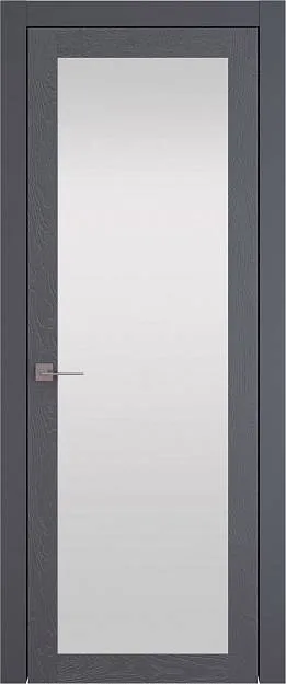 Межкомнатная дверь Tivoli З-4, цвет - Графитово-серая эмаль по шпону (RAL 7024), Со стеклом (ДО)