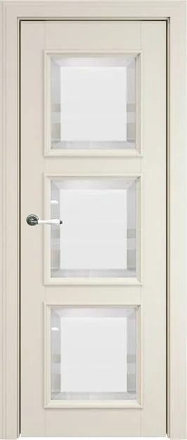 Межкомнатная дверь Milano LUX, цвет - Жемчужная эмаль (RAL 1013), Со стеклом (ДО)