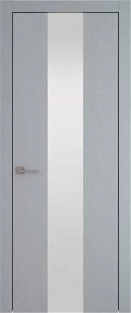 Межкомнатная дверь Tivoli Ж-1, цвет - Серебристо-серая эмаль по шпону (RAL 7045), Со стеклом (ДО)