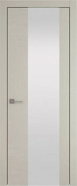Межкомнатная дверь Tivoli Е-1, цвет - Серо-оливковая эмаль по шпону (RAL 7032), Со стеклом (ДО)
