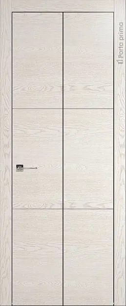 Межкомнатная дверь Tivoli В-2 Книжка, цвет - Белый ясень (nano-flex), Без стекла (ДГ)