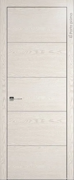 Межкомнатная дверь Tivoli Д-2, цвет - Белый ясень (nano-flex), Без стекла (ДГ)