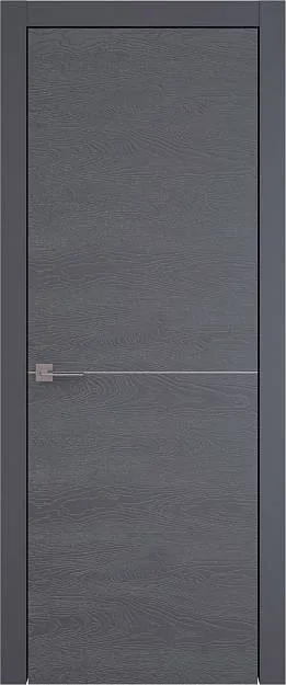 Межкомнатная дверь Tivoli Б-2, цвет - Графитово-серая эмаль по шпону (RAL 7024), Без стекла (ДГ)