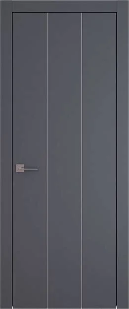 Межкомнатная дверь Tivoli Б-1, цвет - Антрацит ST, Без стекла (ДГ)