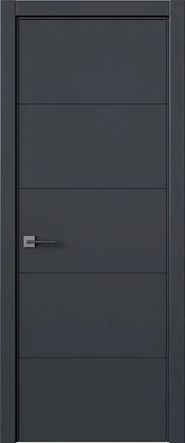 Межкомнатная дверь Tivoli Д-2, цвет - Графитово-серая эмаль (RAL 7024), Без стекла (ДГ)