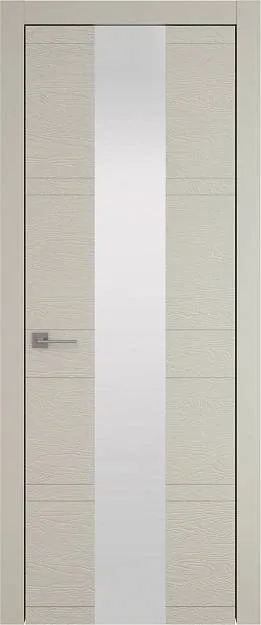 Межкомнатная дверь Tivoli Ж-2, цвет - Серо-оливковая эмаль по шпону (RAL 7032), Со стеклом (ДО)