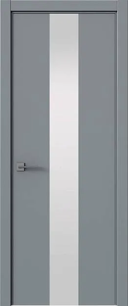 Межкомнатная дверь Tivoli Ж-5, цвет - Серебристо-серая эмаль (RAL 7045), Со стеклом (ДО)