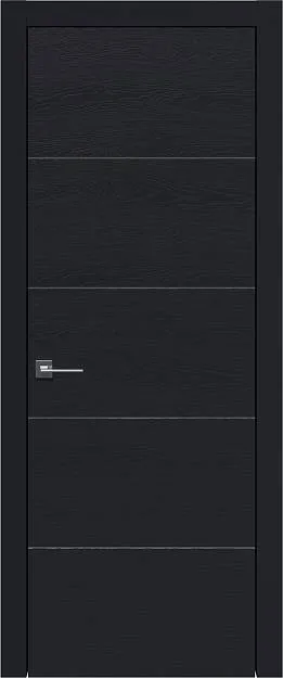 Межкомнатная дверь Tivoli Д-3, цвет - Черная эмаль по шпону (RAL 9004), Без стекла (ДГ)
