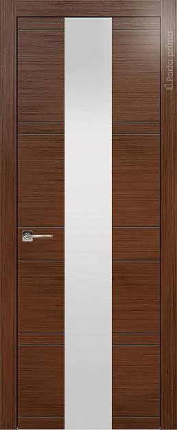 Межкомнатная дверь Tivoli Ж-2, цвет - Темный орех, Со стеклом (ДО)