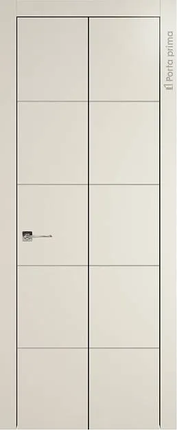 Межкомнатная дверь Tivoli Д-2 Книжка, цвет - Жемчужная эмаль (RAL 1013), Без стекла (ДГ)