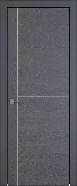 Межкомнатная дверь Tivoli Е-3, цвет - Графитово-серая эмаль по шпону (RAL 7024), Без стекла (ДГ)