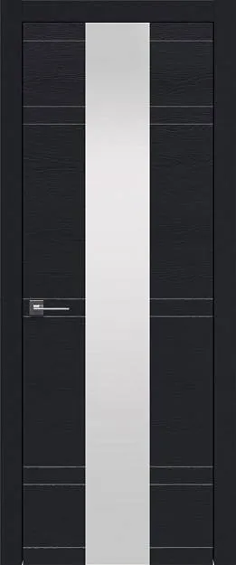 Межкомнатная дверь Tivoli Ж-4, цвет - Черная эмаль по шпону (RAL 9004), Со стеклом (ДО)