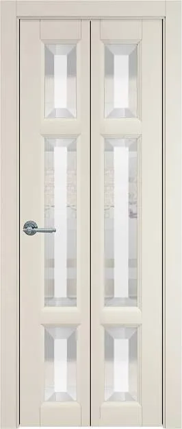 Межкомнатная дверь Porta Classic Siena, цвет - Жемчужная эмаль (RAL 1013), Со стеклом (ДО)