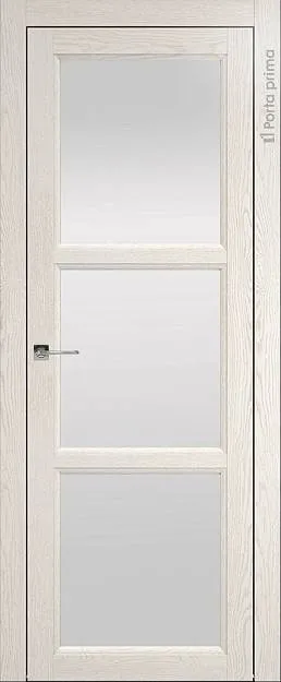 Межкомнатная дверь Sorrento-R В2, цвет - Белый ясень (nano-flex), Со стеклом (ДО)