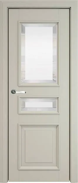 Межкомнатная дверь Imperia-R LUX, цвет - Серо-оливковая эмаль (RAL 7032), Со стеклом (ДО)