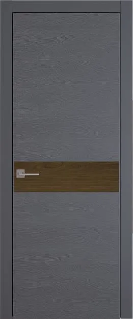 Межкомнатная дверь Tivoli И-4, цвет - Графитово-серая эмаль по шпону (RAL 7024), Без стекла (ДГ)